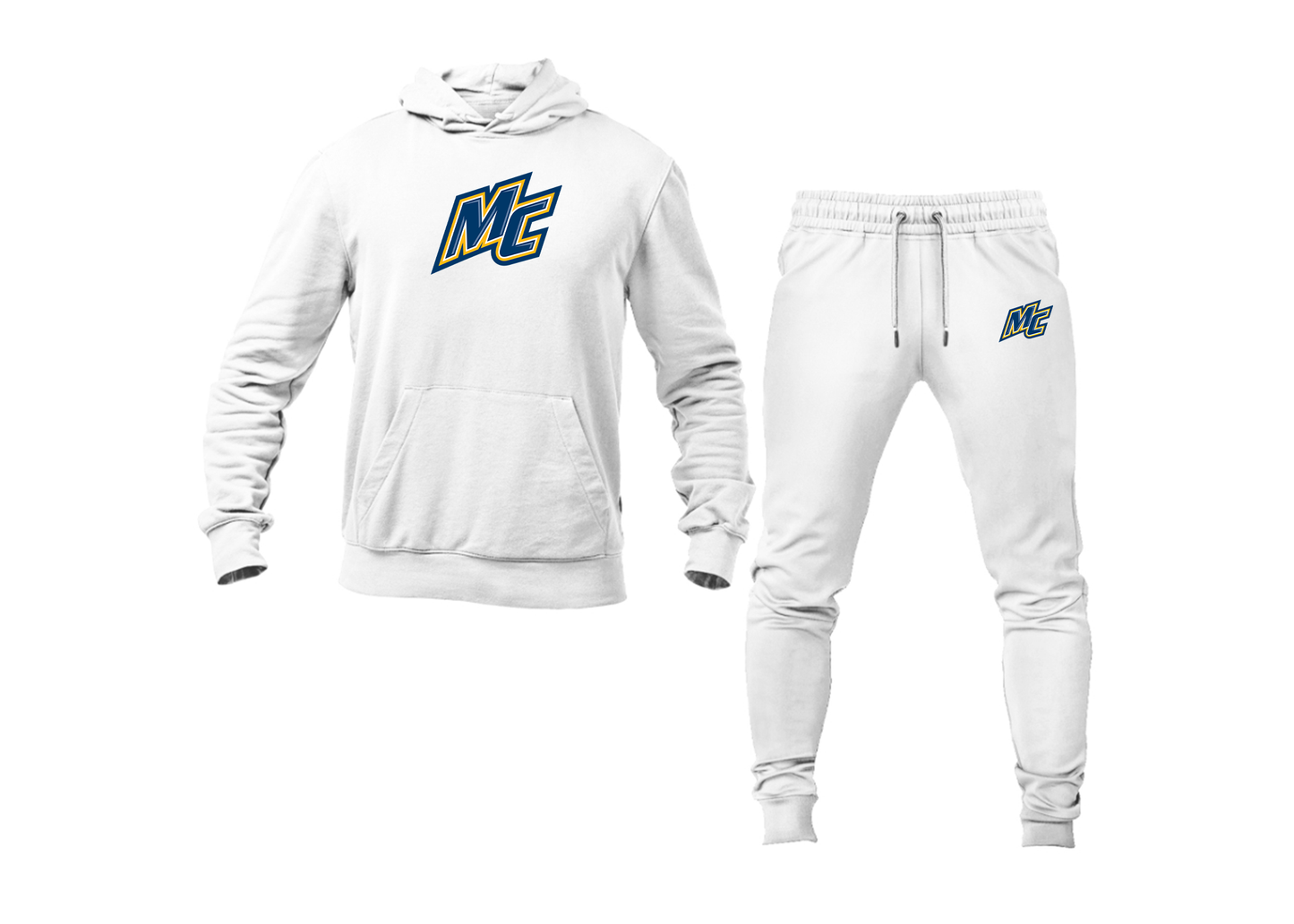 Men's Merrimack Warriors Logo Hoodie Joggers Set