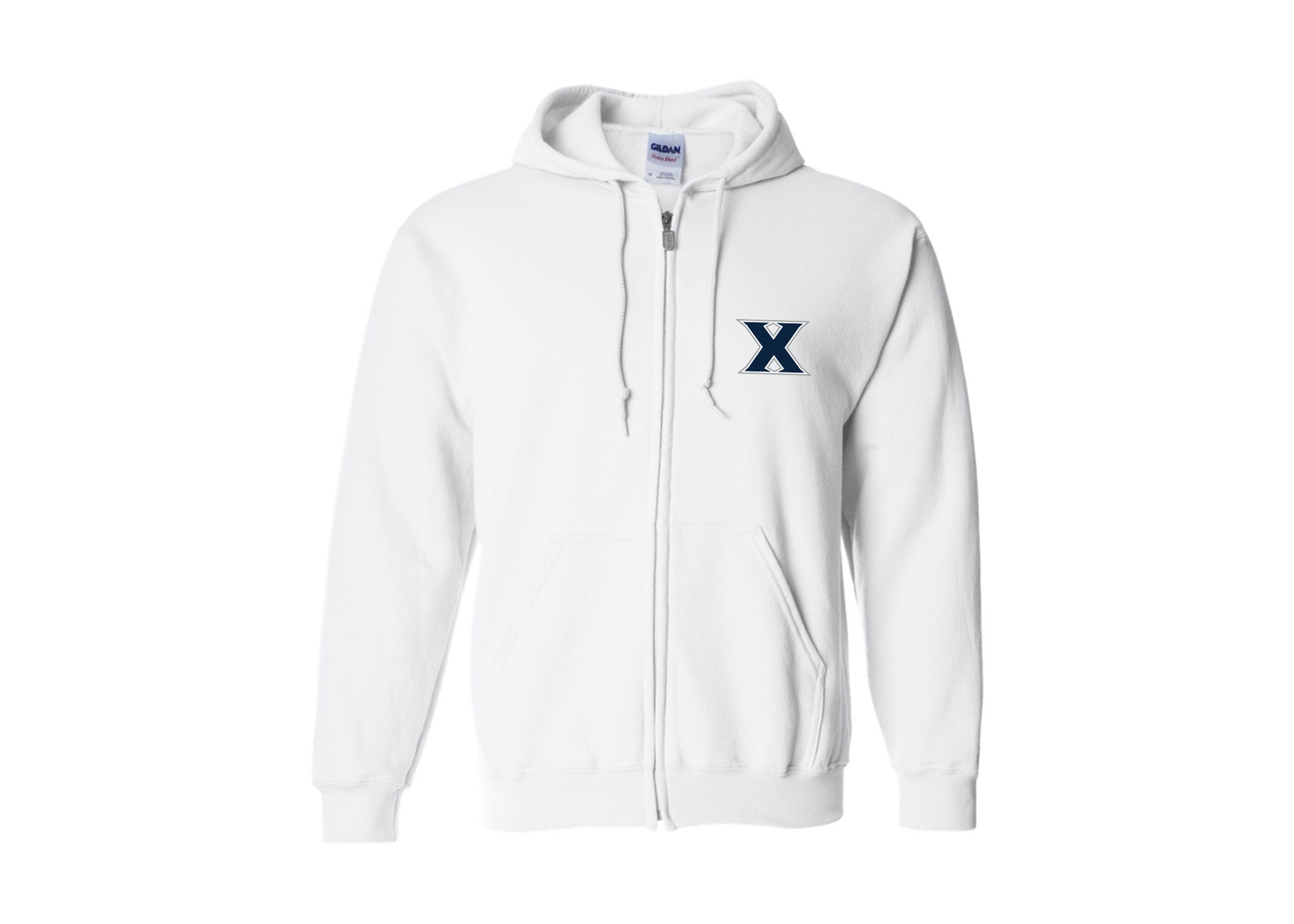 Men's Xavier Musketeers Gildan Heavy Blend Full Zip Hooded Sweatshirt