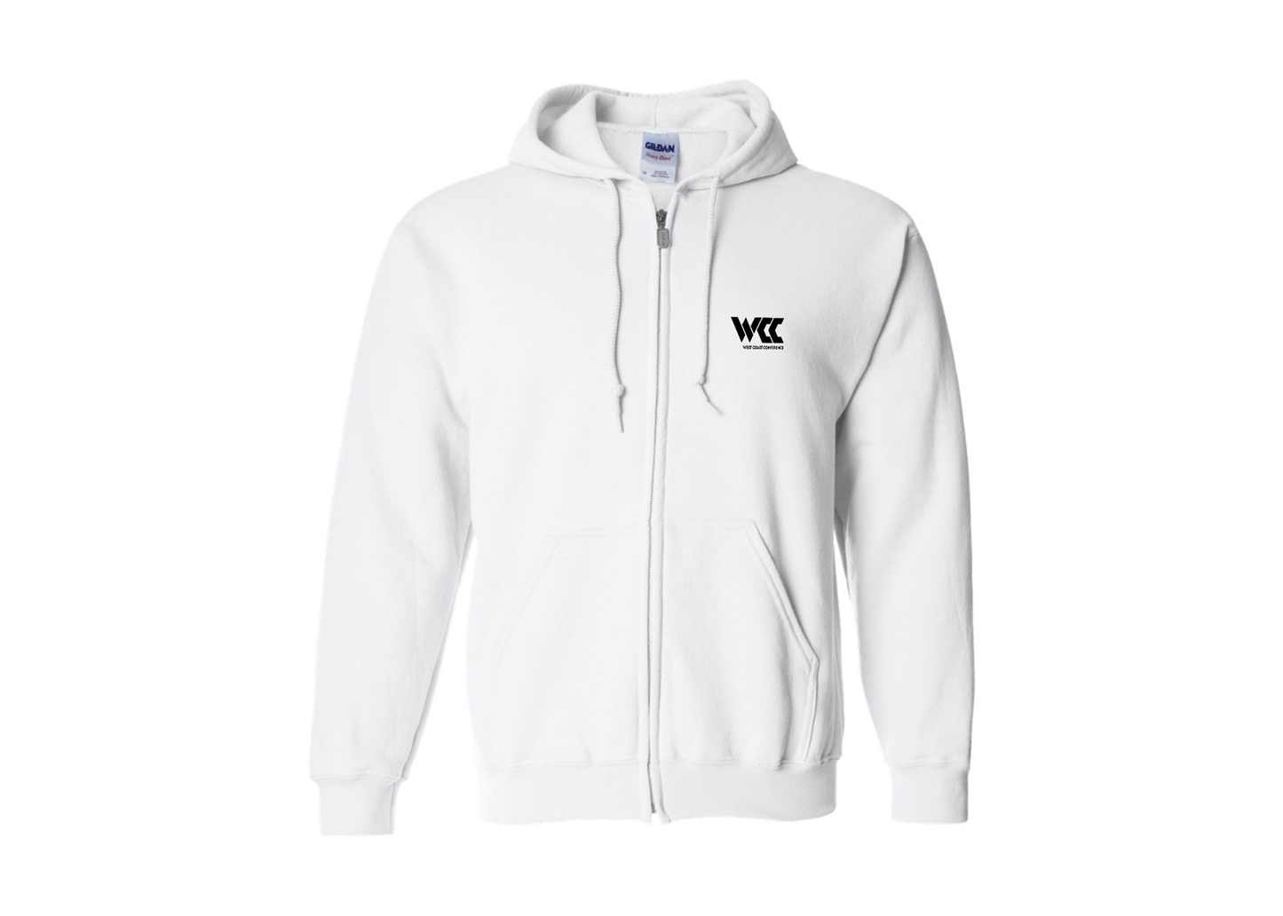 Men's West Coast Conference Gildan Heavy Blend Full Zip Hooded Sweatshirt