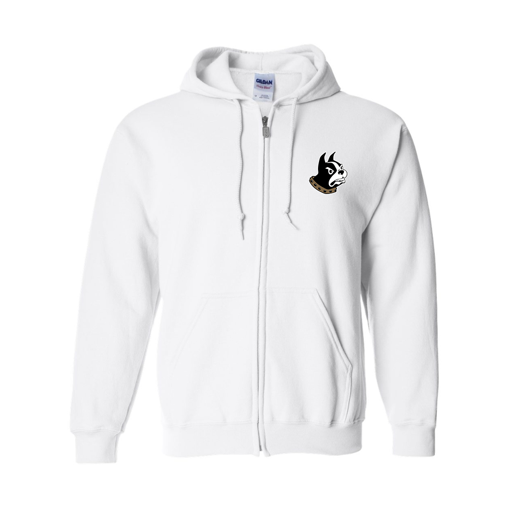 Men's Wofford Terriers Gildan Heavy Blend Full Zip Hooded Sweatshirt