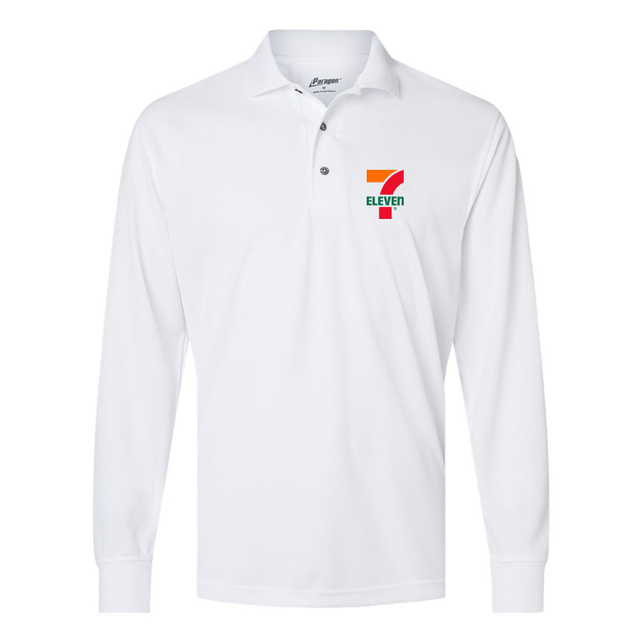 Men's 7 Eleven Logo Paragon Prescott Long Sleeve Polo