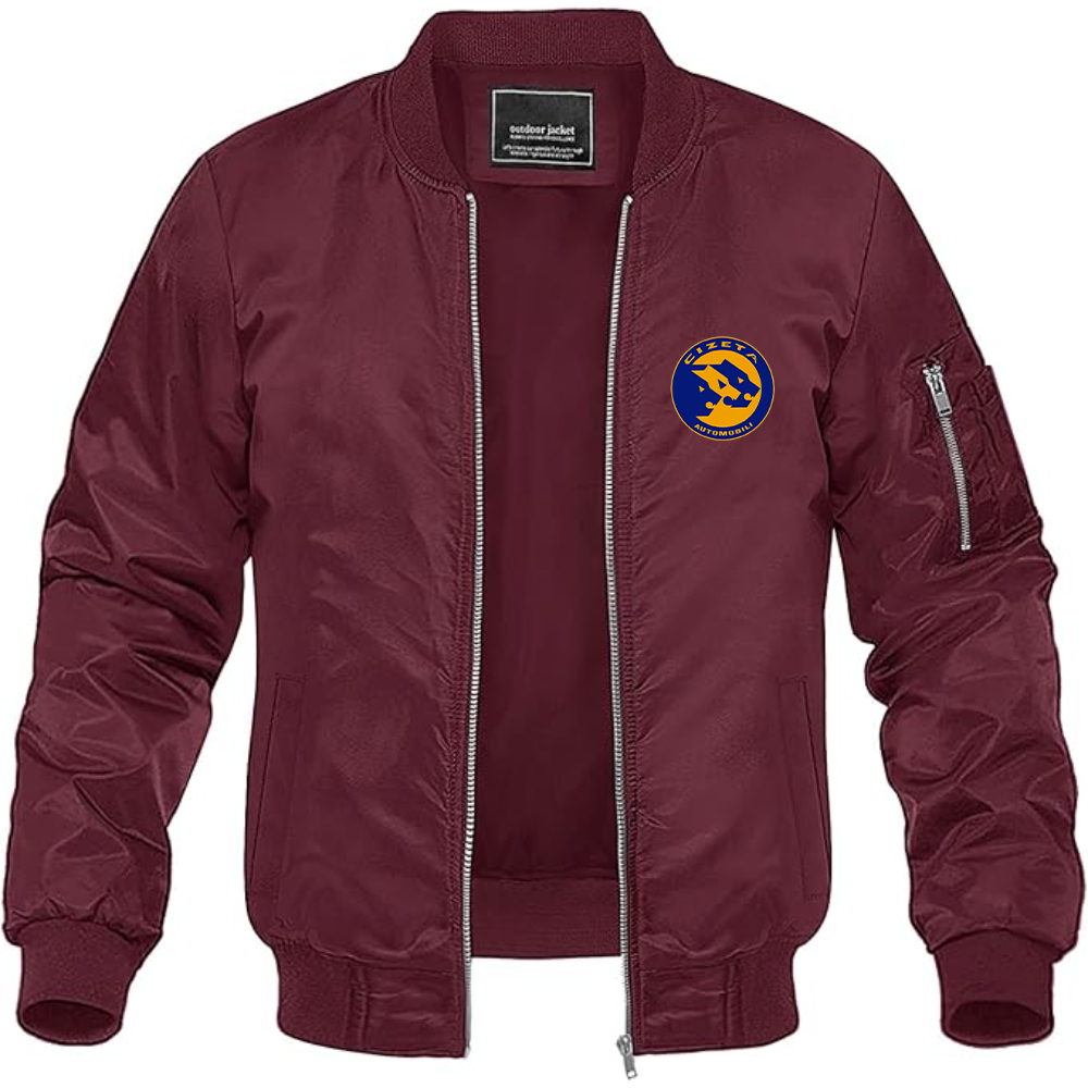 Men's Cizeta Logo Lightweight Bomber Jacket Windbreaker Softshell Varsity Jacket Coat