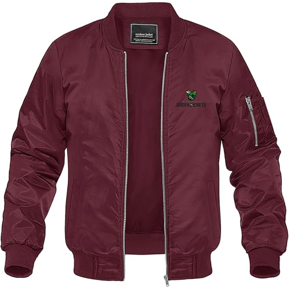 Men's Augusta GreenJackets Logo Lightweight Bomber Jacket Windbreaker Softshell Varsity Jacket Coat