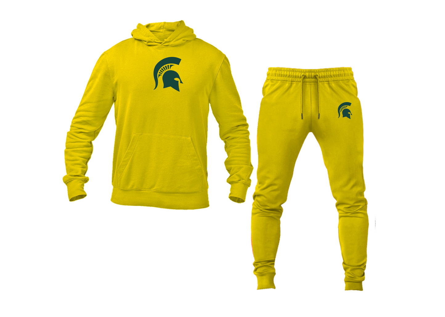 Men's Michigan State Spartans Logo Hoodie Joggers Set