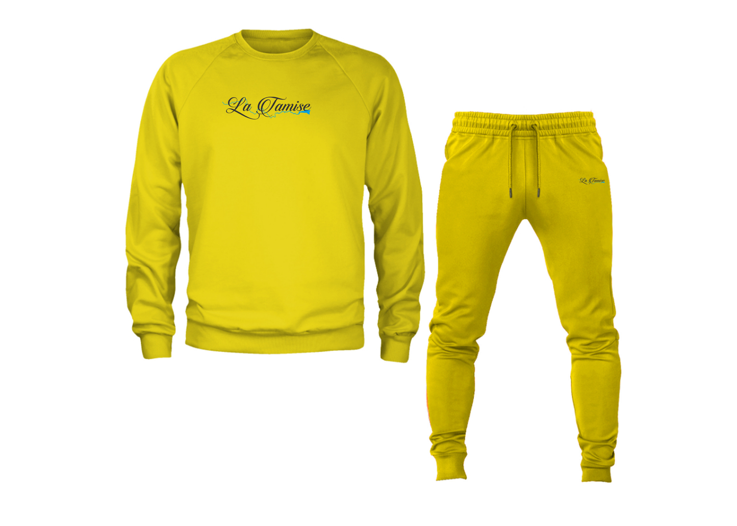 Men's La Tamise Logo Crewneck Sweatshirt Joggers Suit