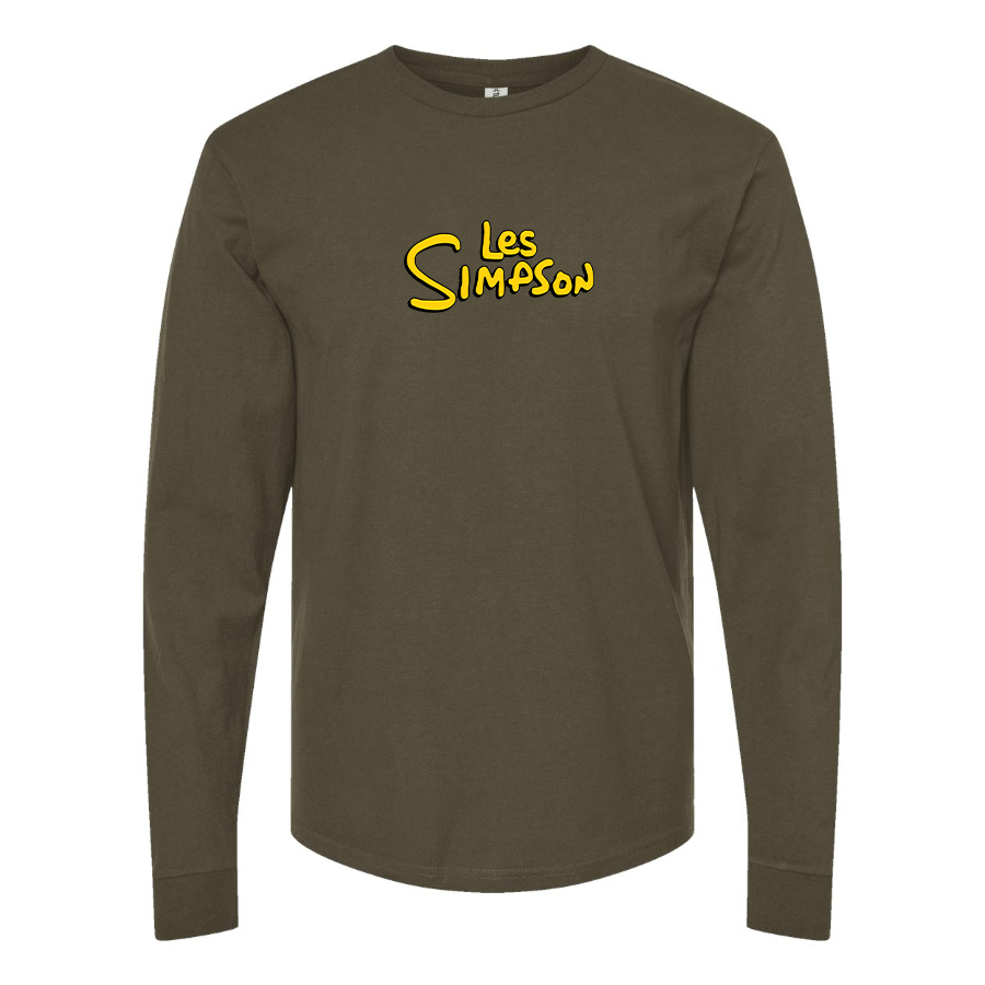 Men's Les Simpson Logo Long Sleeve T-Shirt