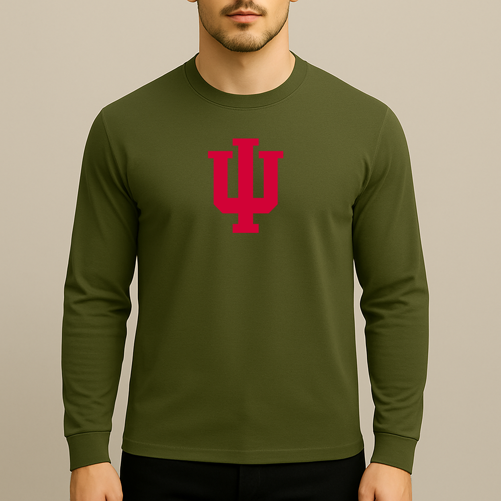 Men's Indiana Hoosiers Logo Long Sleeve T-Shirt