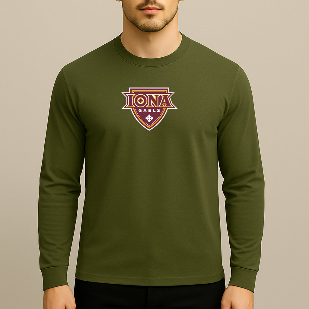 Men's Iona Gaels Logo Long Sleeve T-Shirt