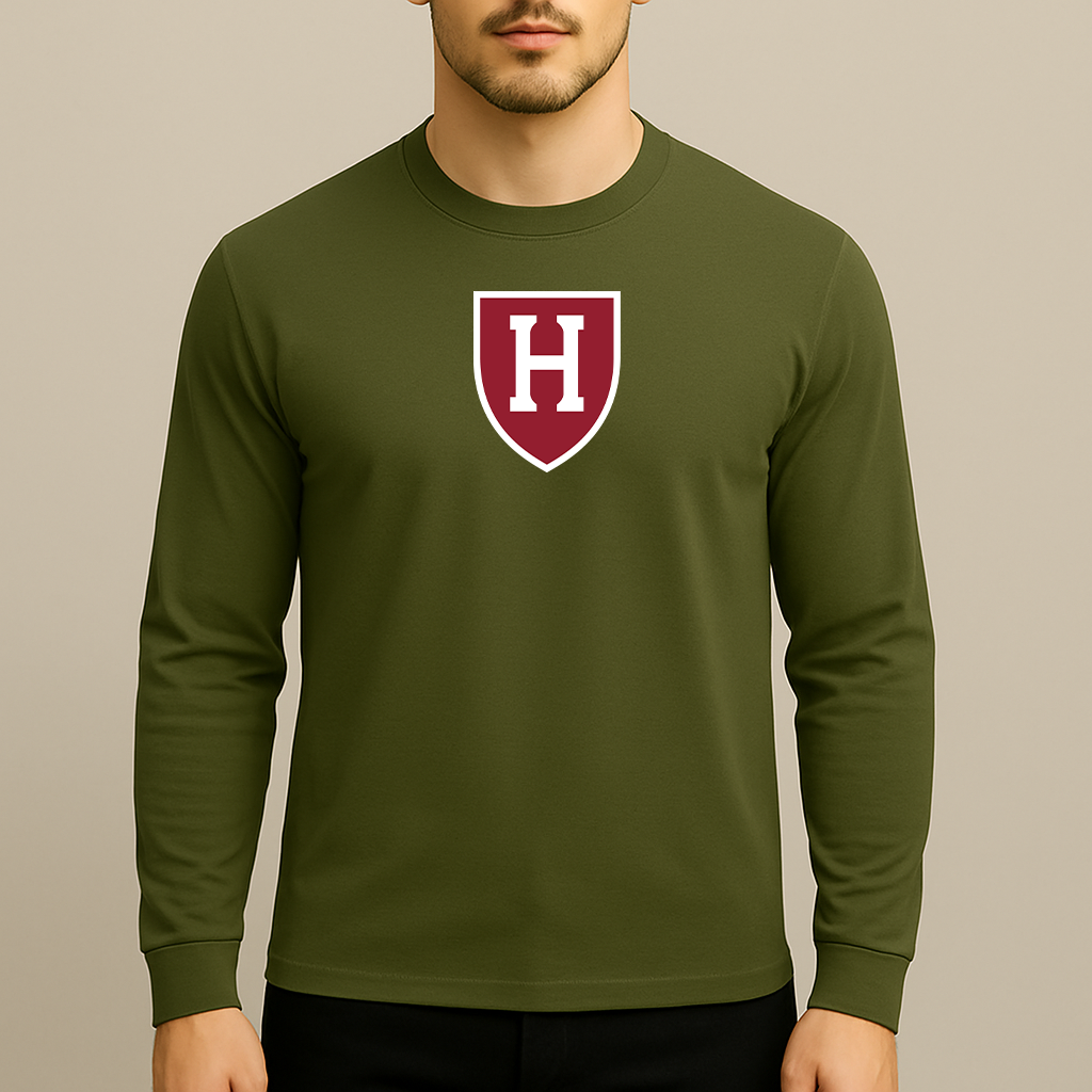 Men's Harvard Crimson Logo Long Sleeve T-Shirt