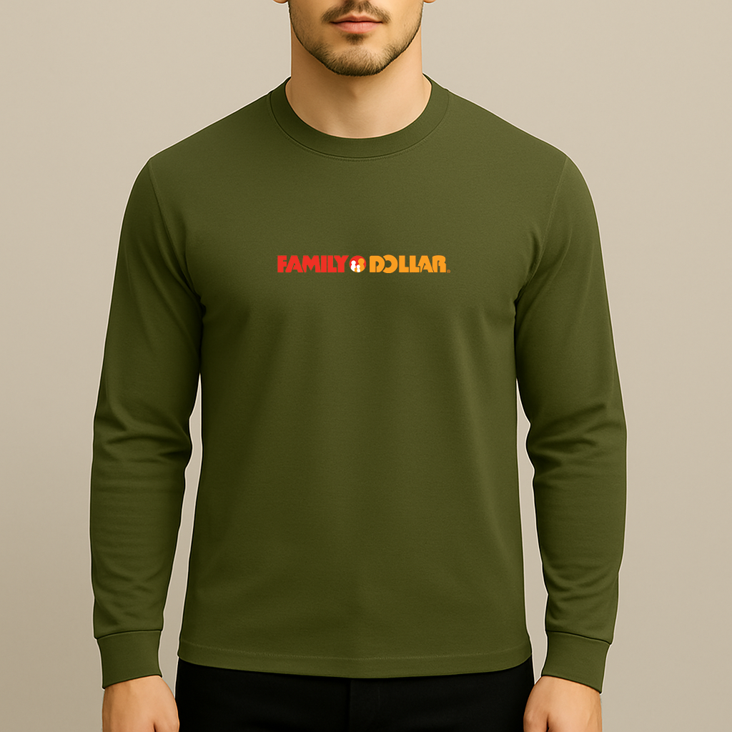 Men's Family Dollar Logo Long Sleeve T-Shirt