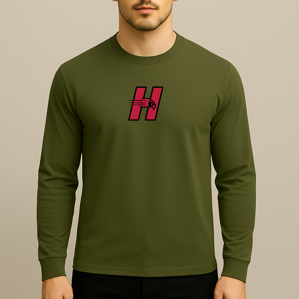 Men's Hartford Hawks Logo Long Sleeve T-Shirt
