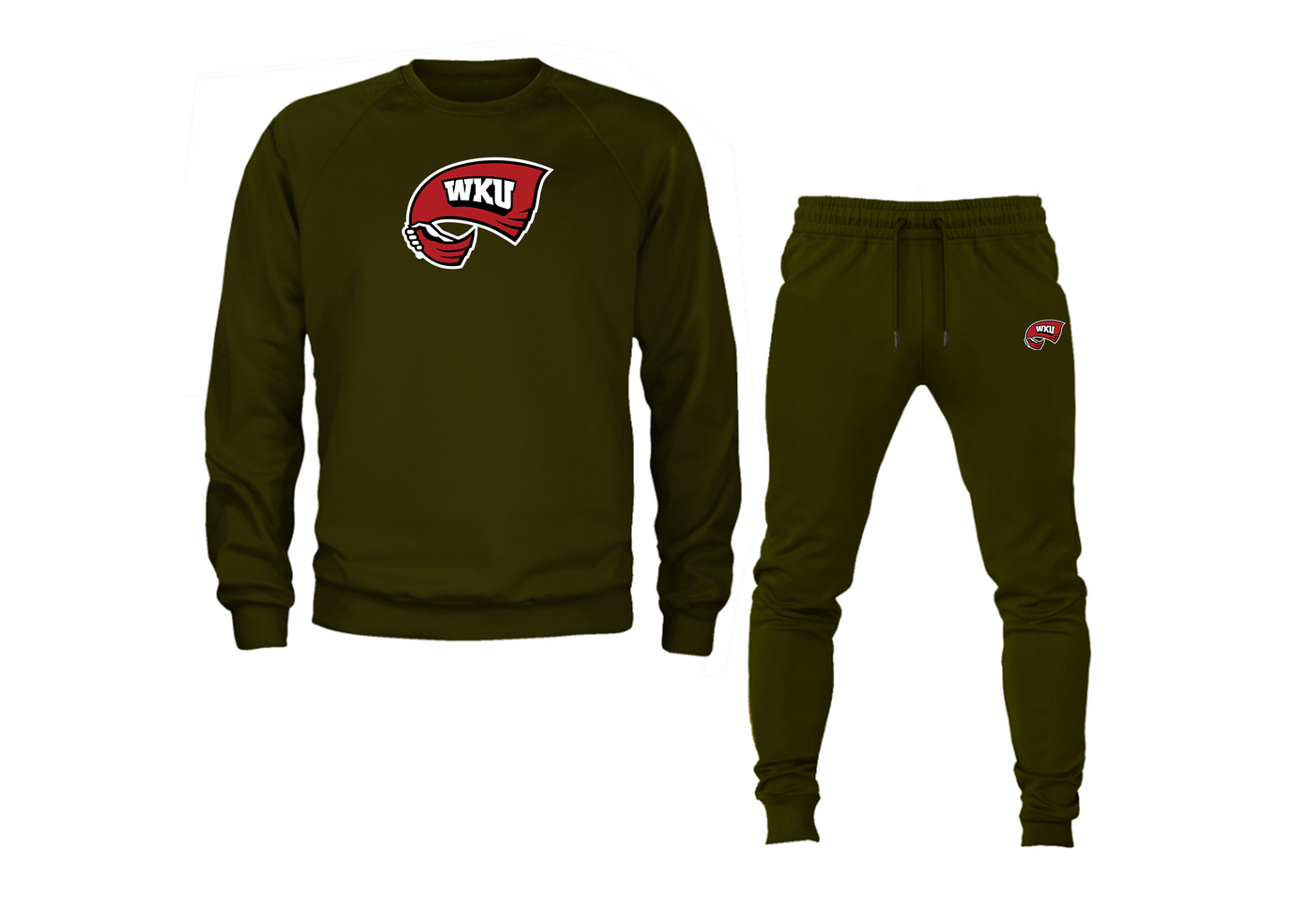 Men's Western Kentucky Hilltoppers Crewneck Sweatshirt Joggers Suit