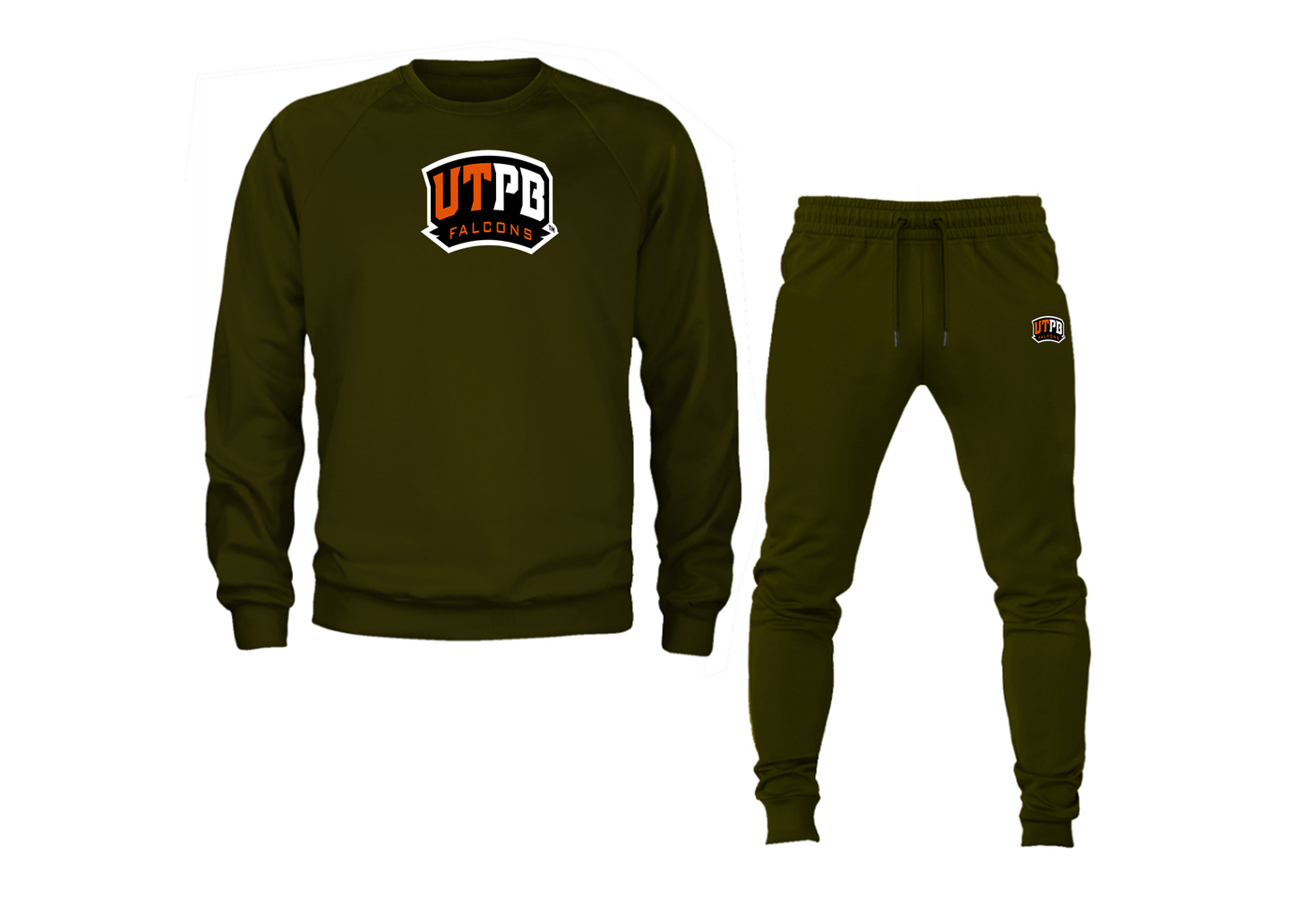 Men's UTPB Falcons Crewneck Sweatshirt Joggers Suit