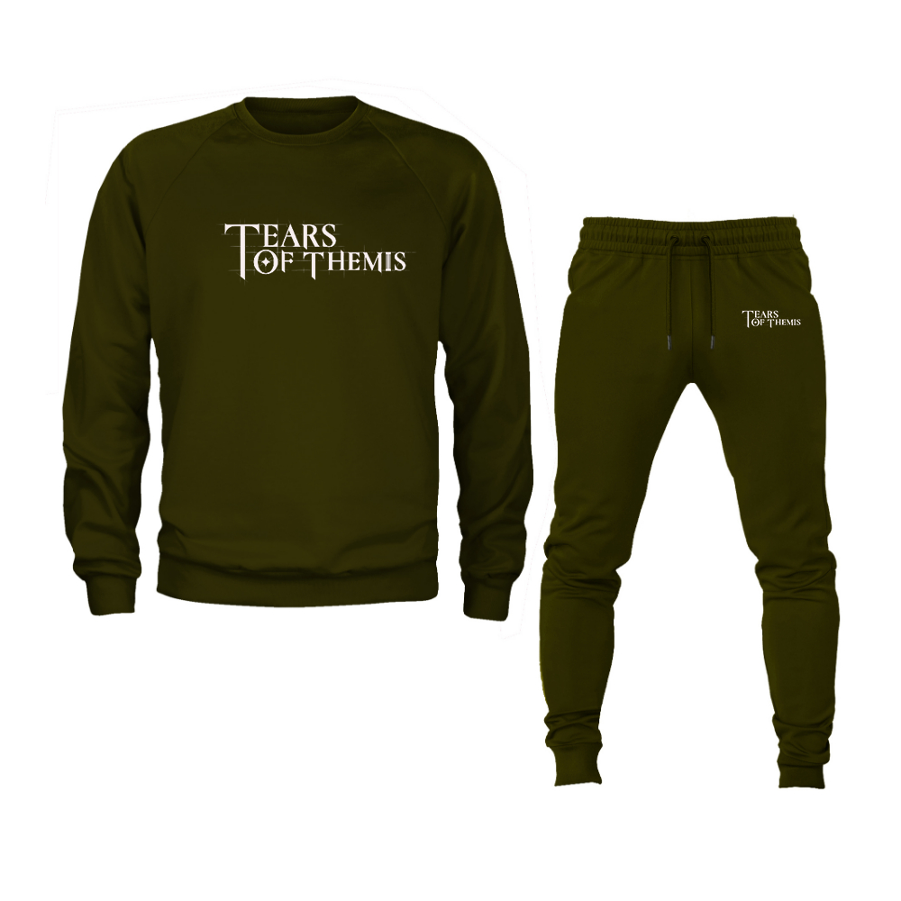 Men's Tear Of Themis Logo Crewneck Sweatshirt Joggers Suit