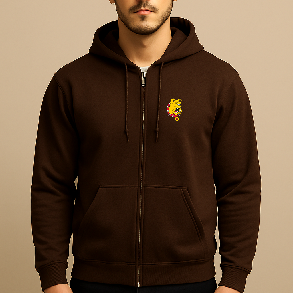 Men's Ferris State Bulldogs Logo Zipper Hoodie