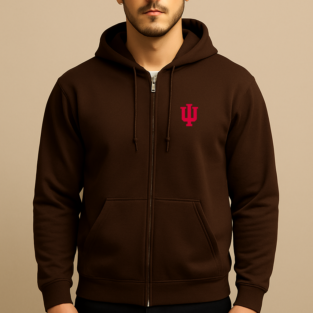 Men's Indiana Hoosiers Logo Zipper Hoodie