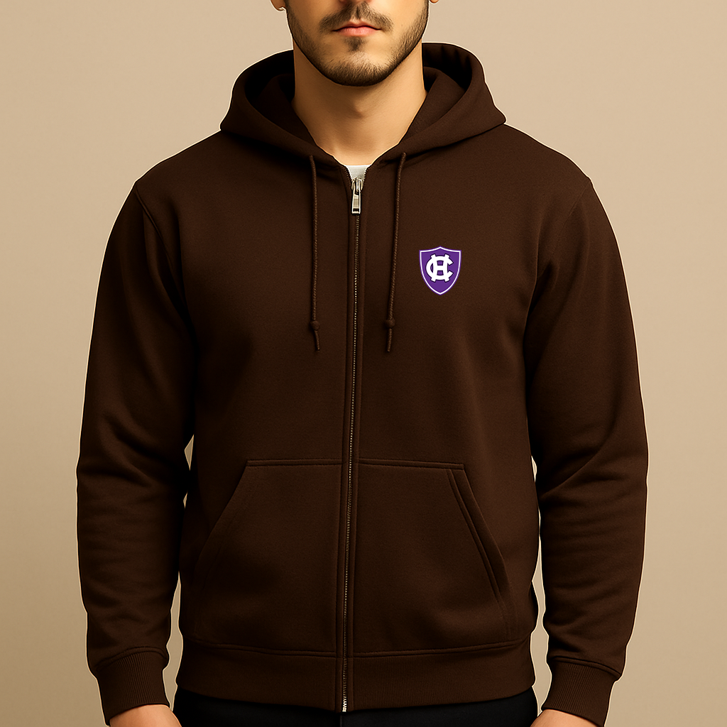 Men's Holy Cross Crusaders Logo Zipper Hoodie