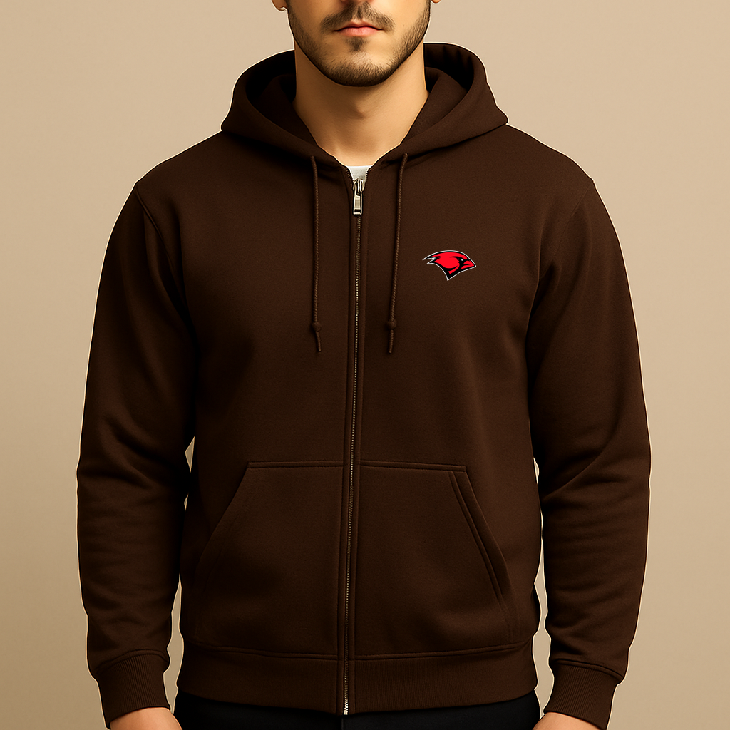 Men's Incarnate Word Cardinals Logo Zipper Hoodie