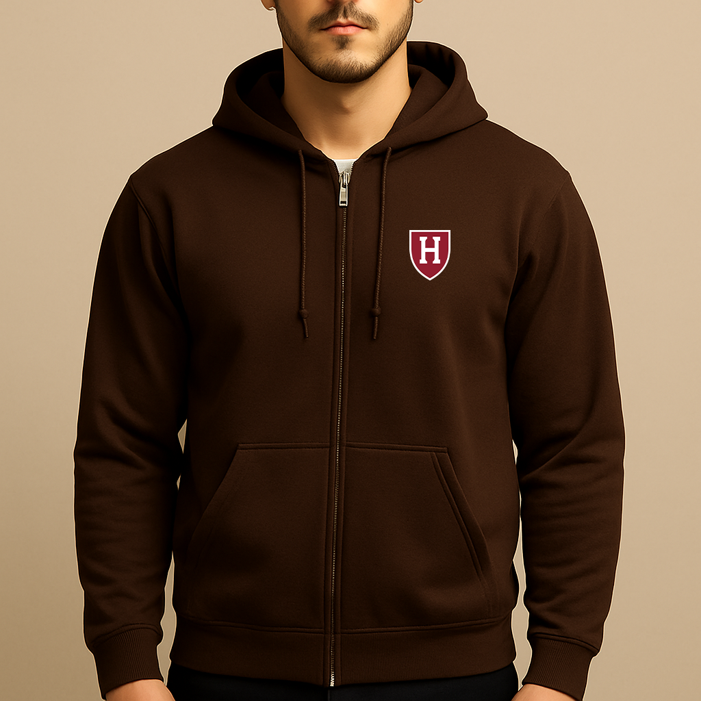 Men's Harvard Crimson Logo Zipper Hoodie