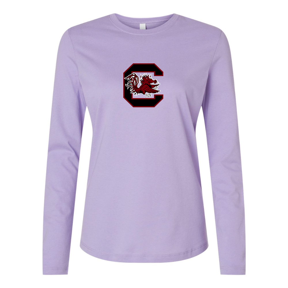 BELLA CANVAS Women’s South Carolina Gamecocks Logo Jersey Long Sleeve Tee