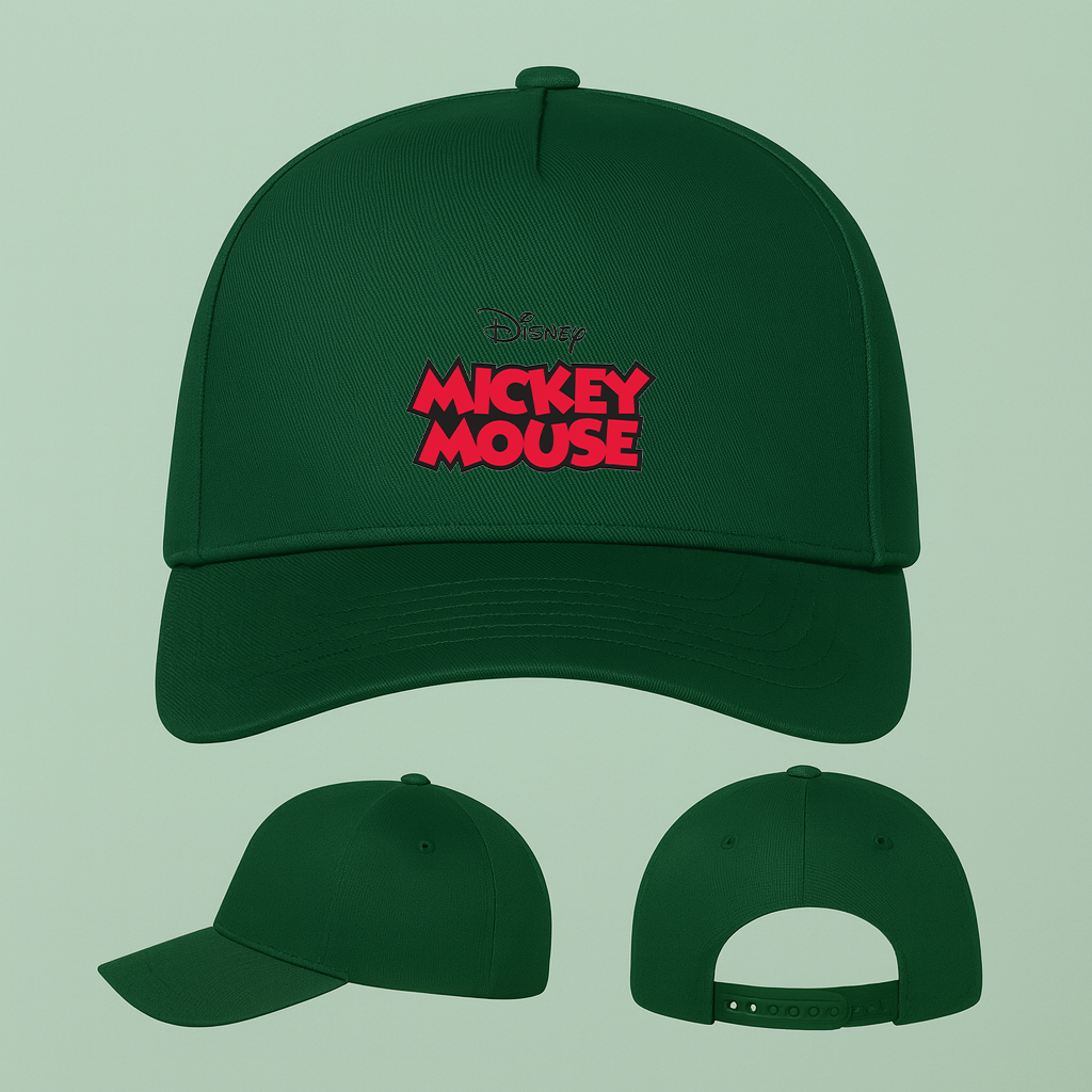 Mickey Mouse Disney Cartoon Five Panel Twill Snapback Cap