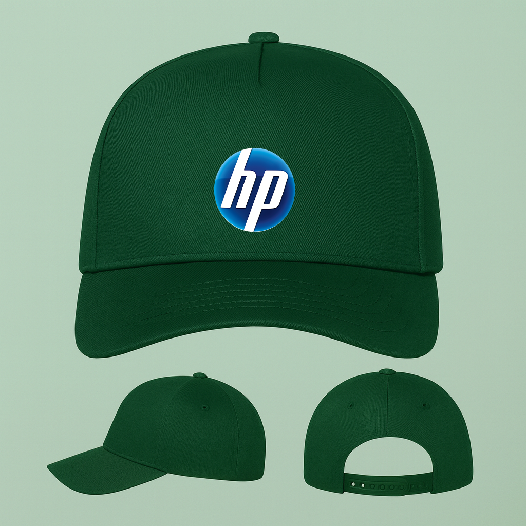 HP Logo Five Panel Twill Snapback Cap