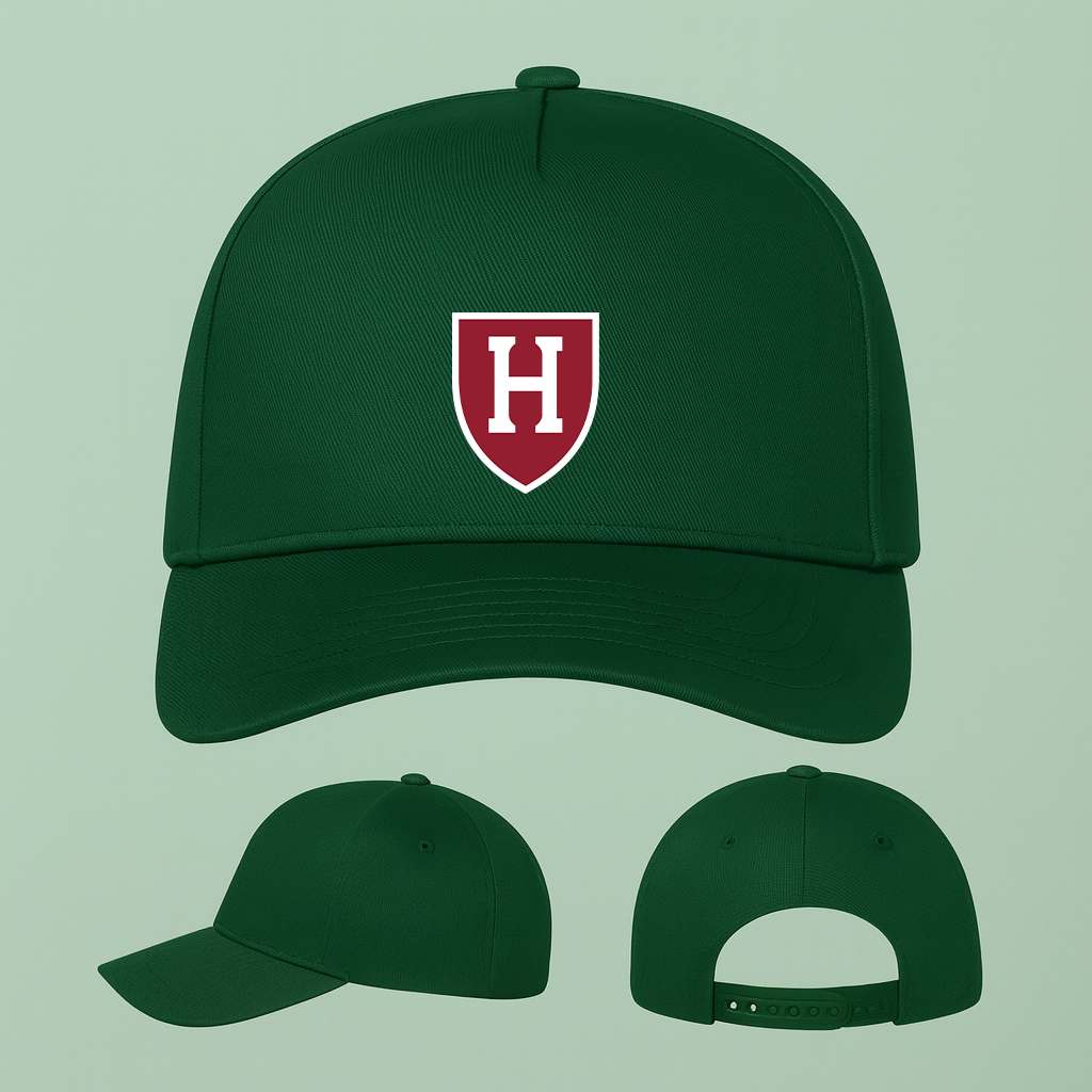 George Harvard Crimson Logo Five Panel Twill Snapback Cap