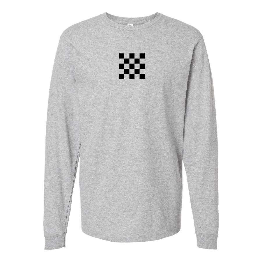 Youth Checker Motors Corporation Logo Cotton Long Sleeve T-Shirt