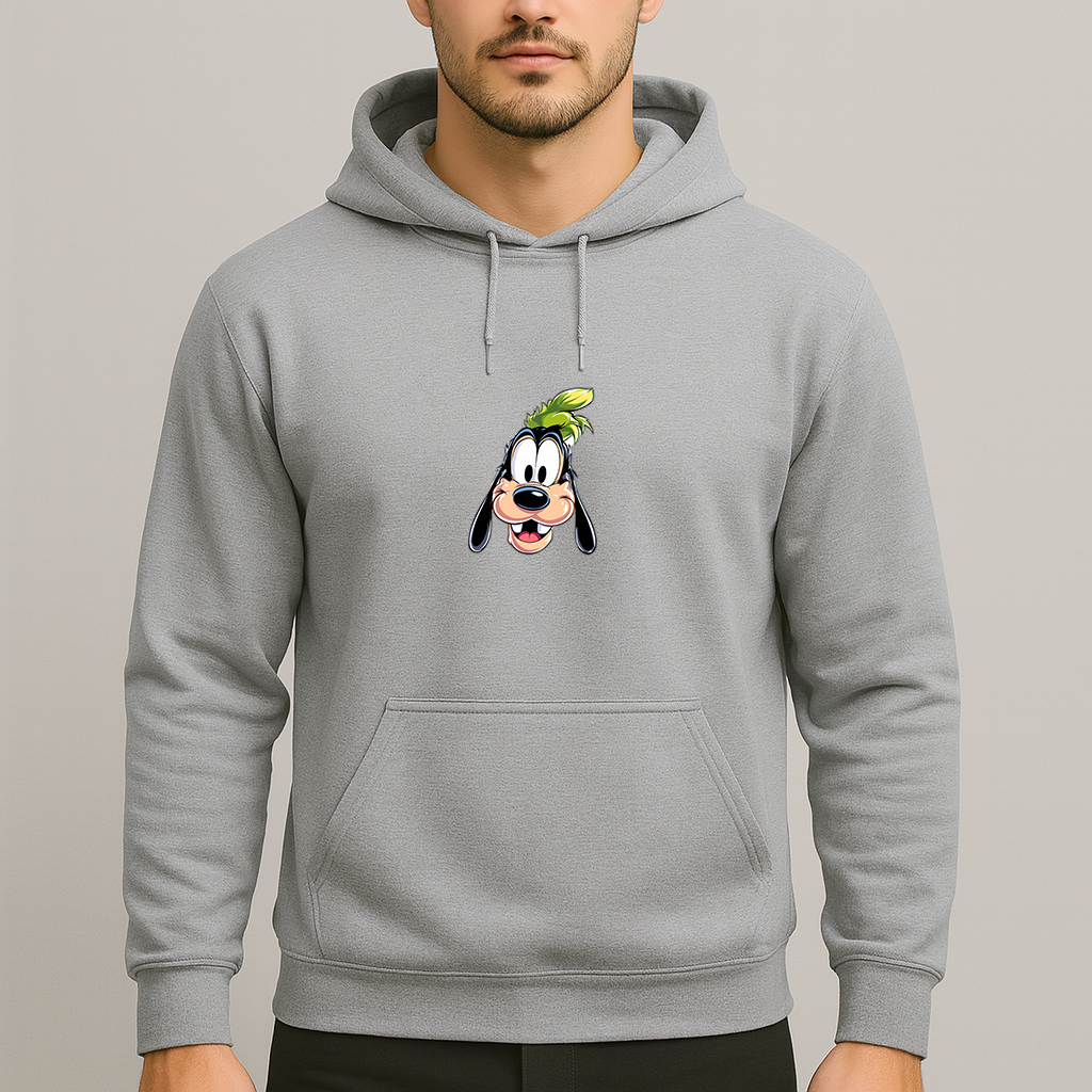 Men's Goofy Disney Smiley Face Pullover Hoodie