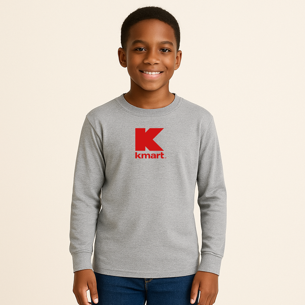 Youth Kmart Logo Cotton Long Sleeve T-Shirt