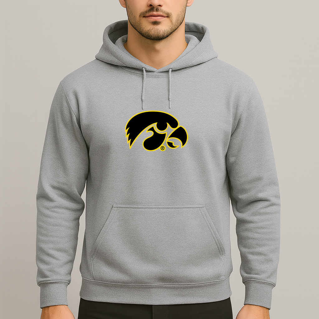 Men's Iowa Hawkeyes Logo Pullover Hoodie
