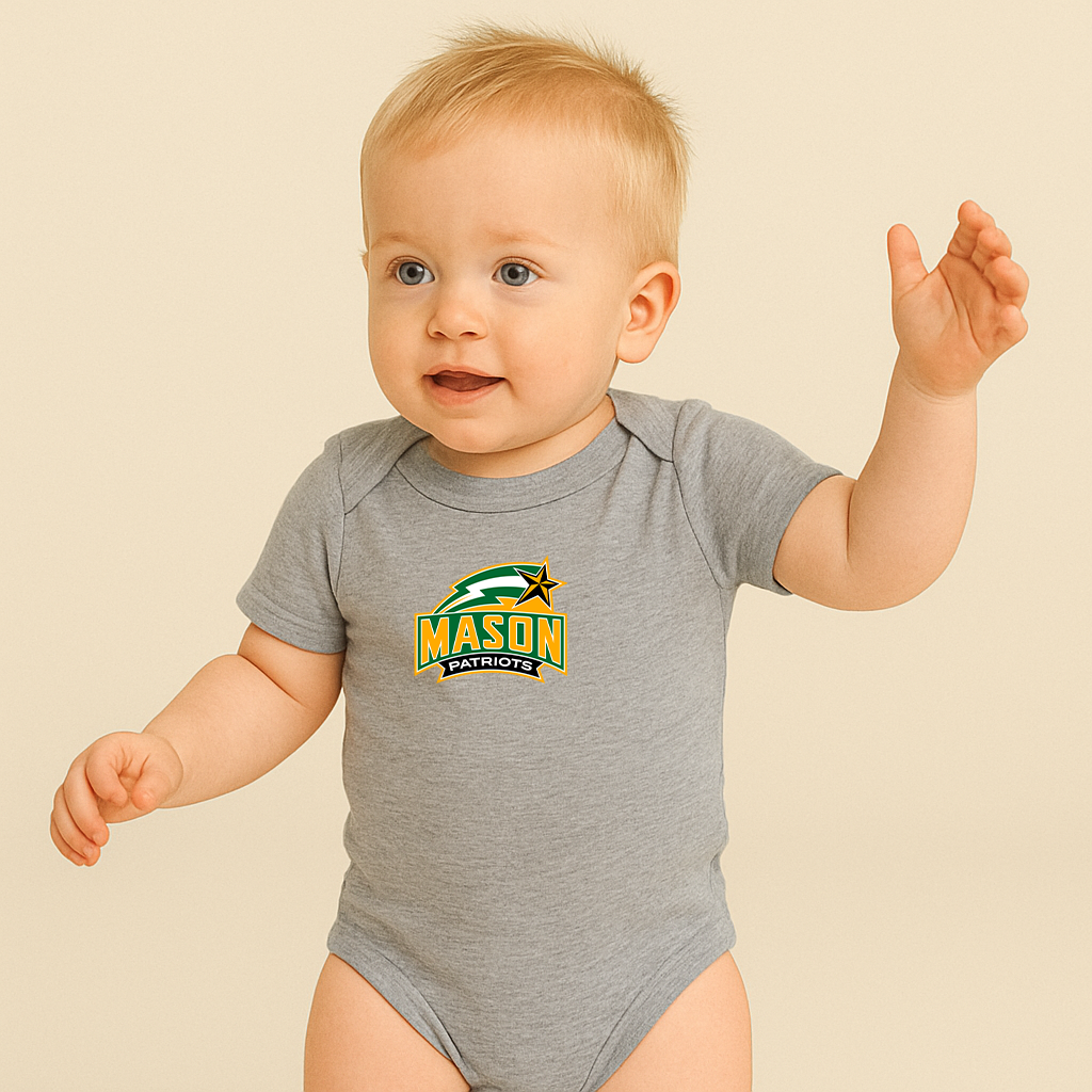 George Mason Patriots Logo Baby Romper Onesie