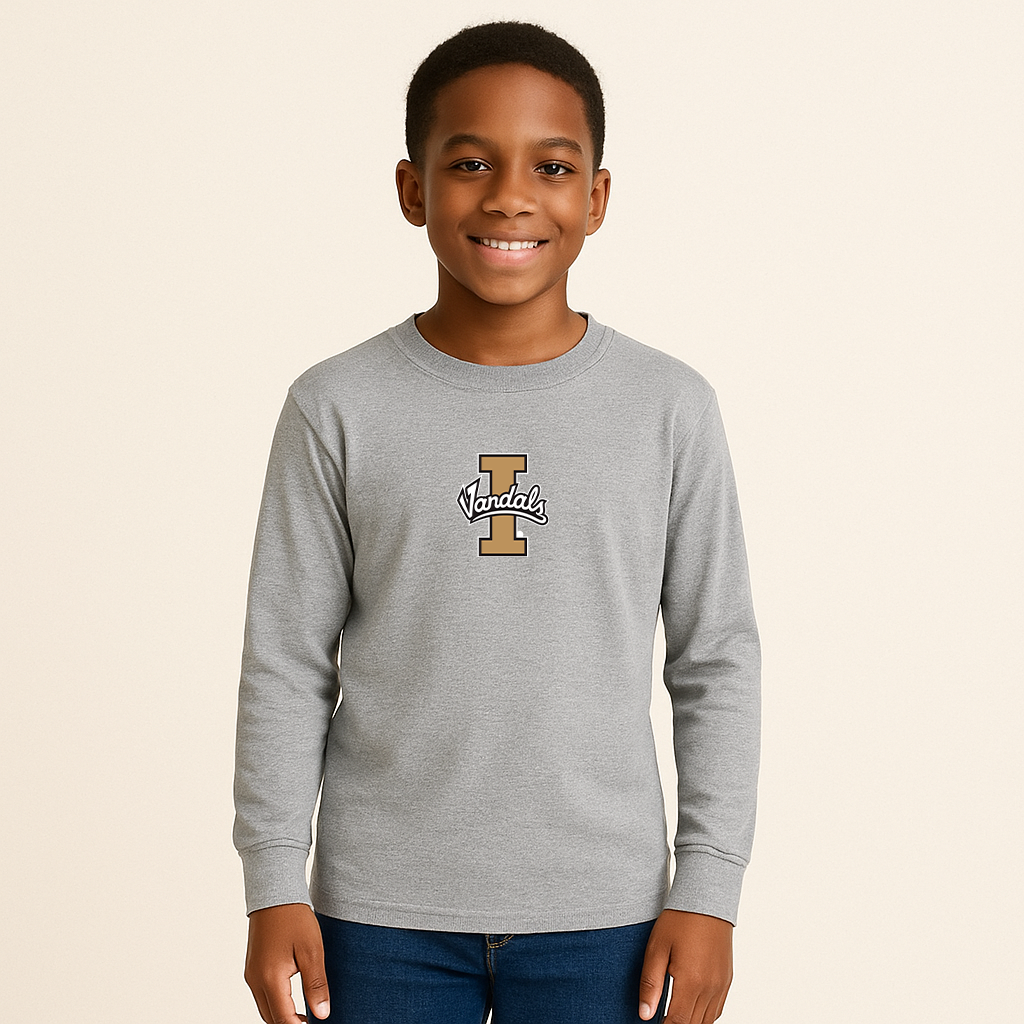 Youth Idaho Vandals Logo Cotton Long Sleeve T-Shirt
