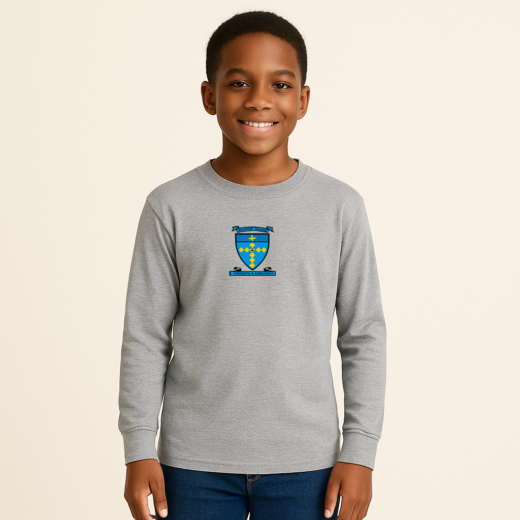 Youth Killester College Logo Cotton Long Sleeve T-Shirt