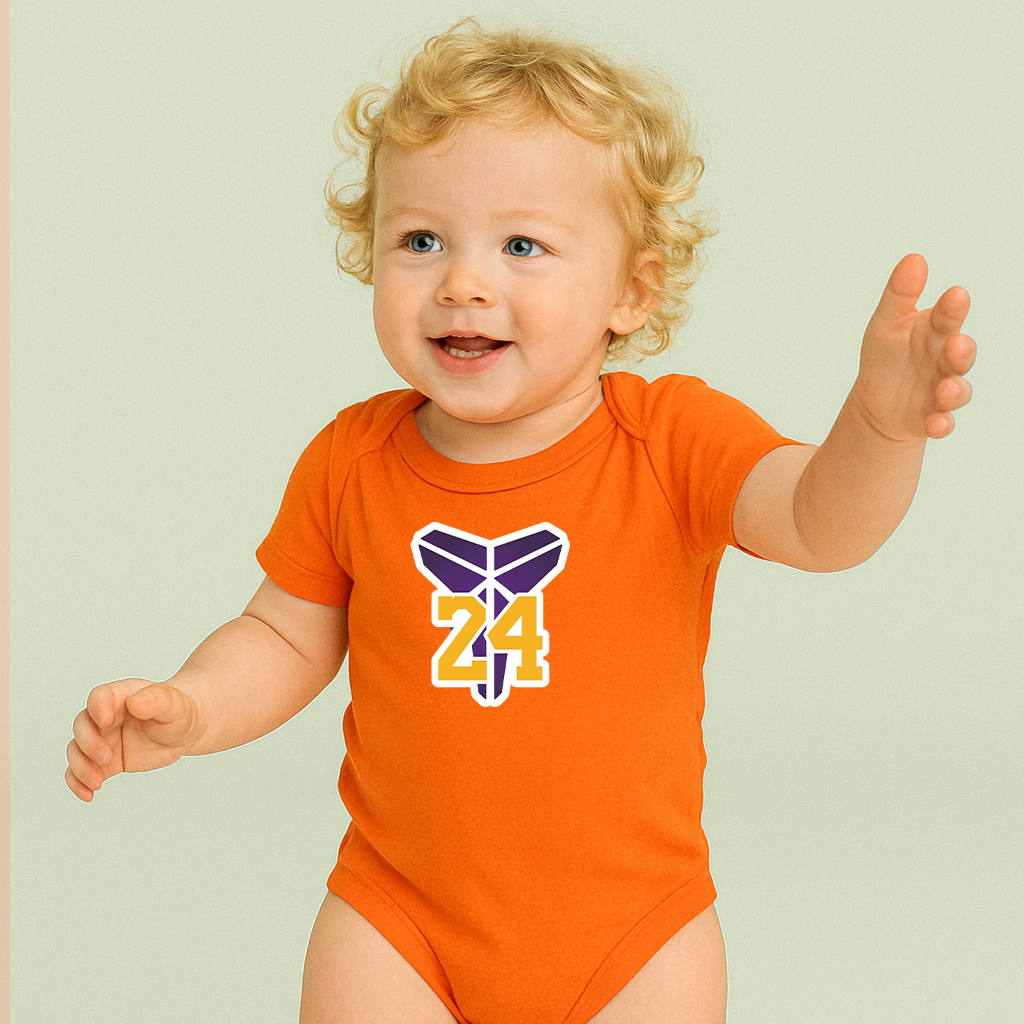 Kobe Bryant Mamba 24 Baby Romper Onesie