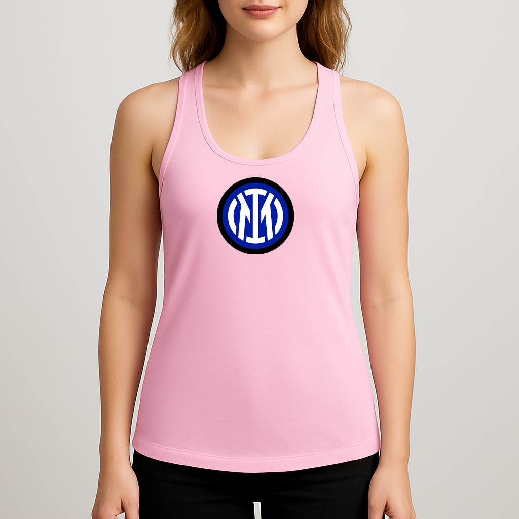 Women's Inter Milan 2025 Soccer Logo Next Level Ideal Racerback Tank