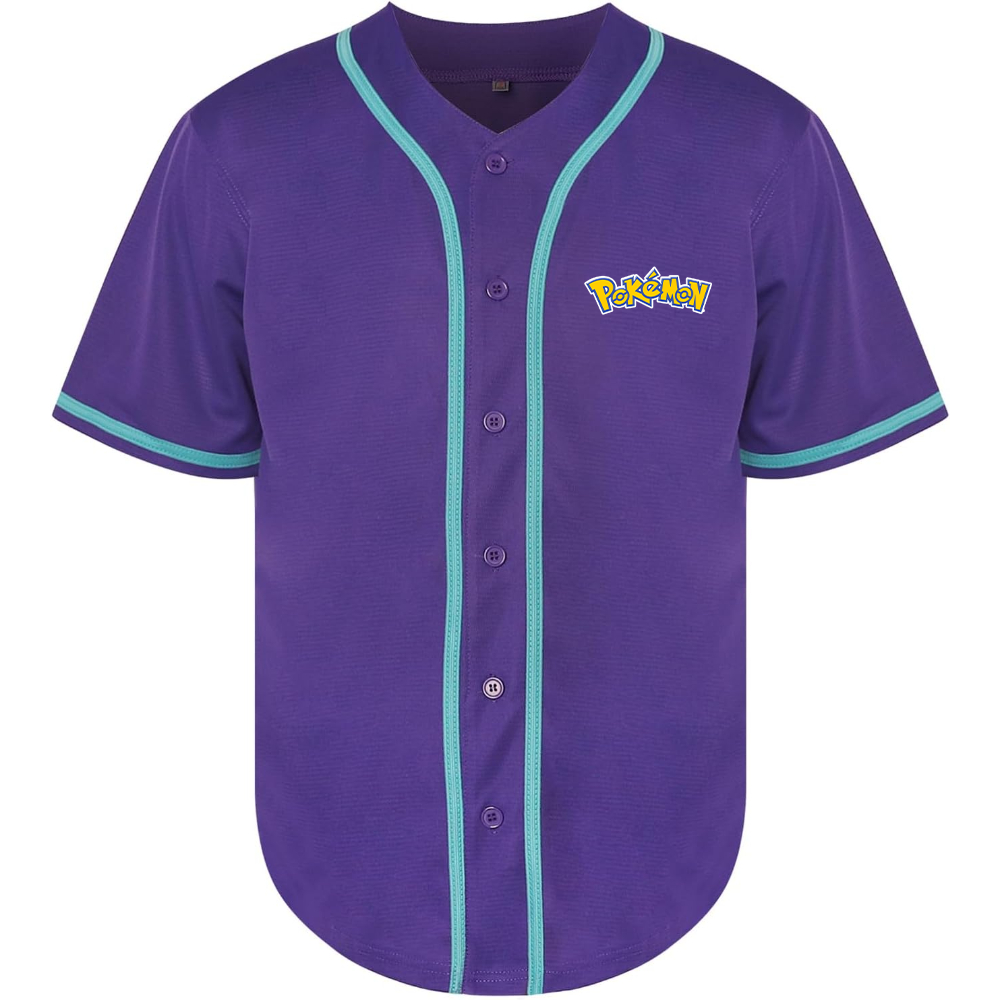 Men's Pokemon Cartoon Baseball Jersey