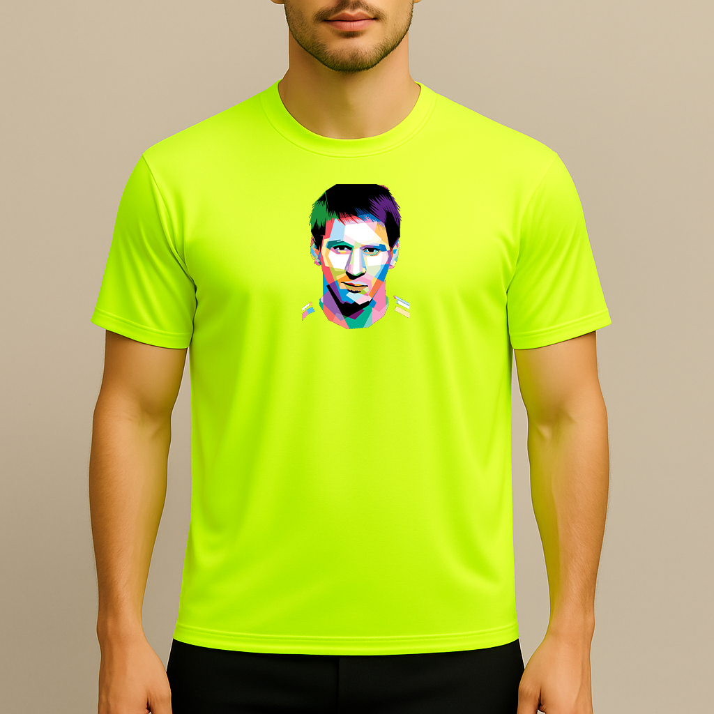 Men's Lionel Messi Face Art Sports Polyester T-Shirt