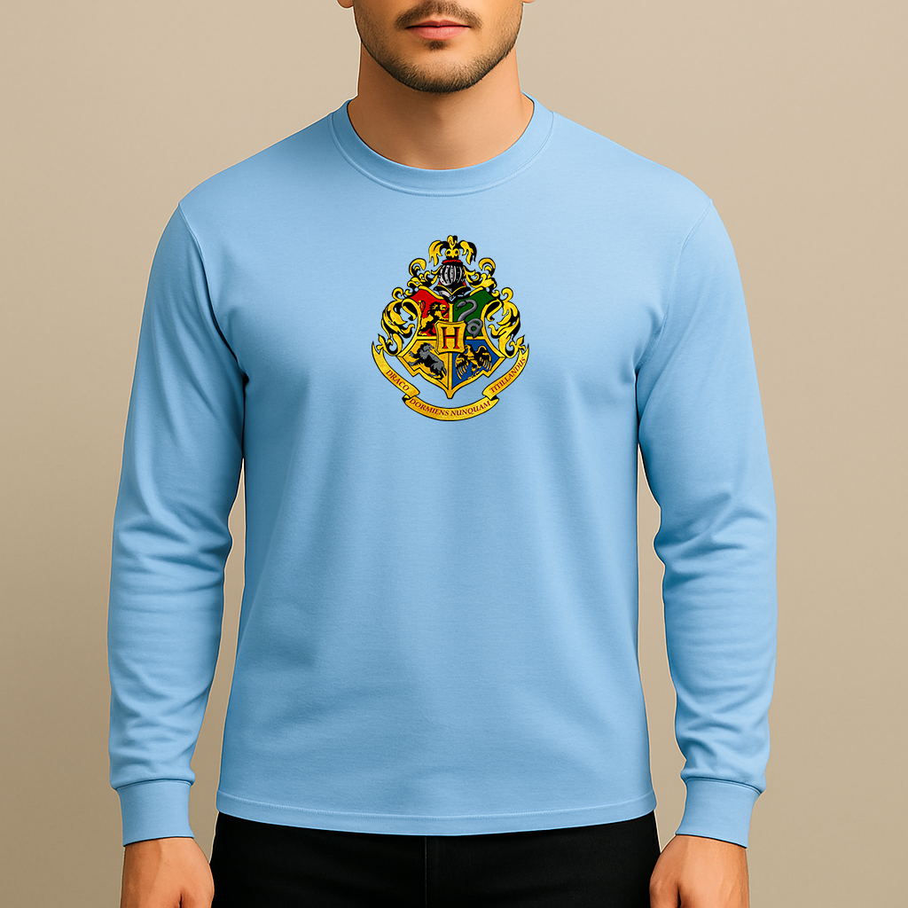 Men's Hogwarts Emblem Harry Potter Movie Long Sleeve T-Shirt