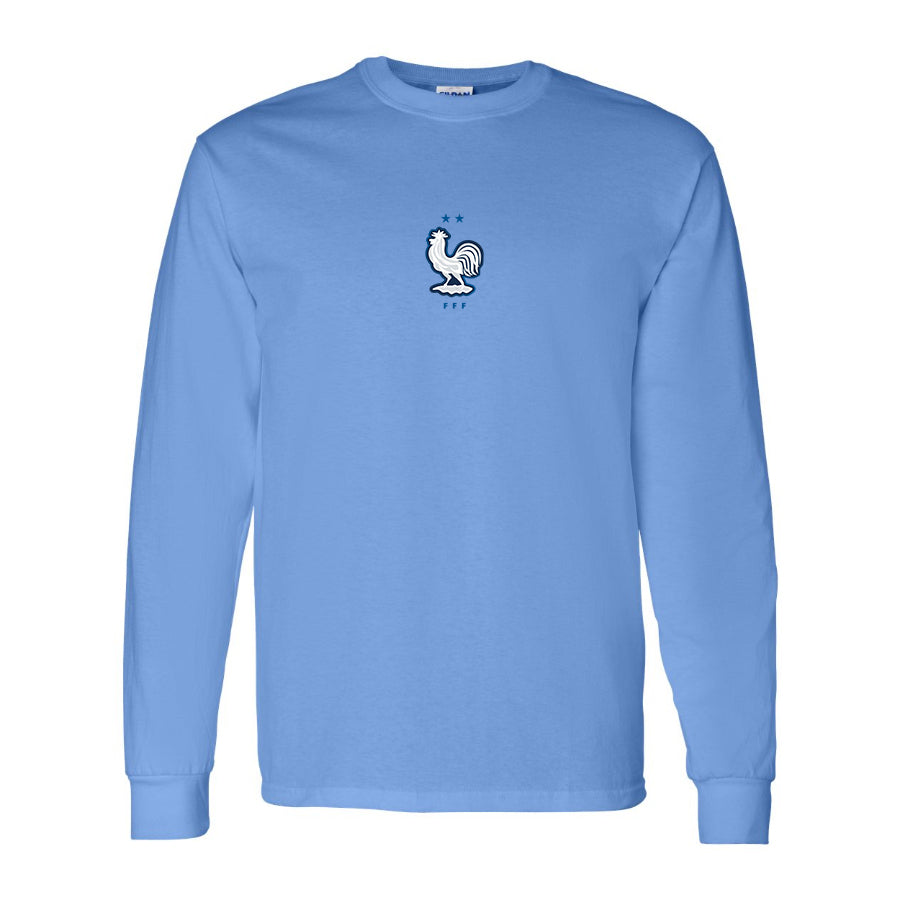 Men's France National Soccer Team Long Sleeve T-Shirt