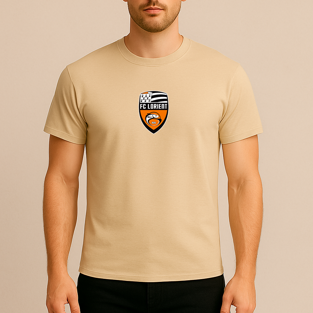 Men's FC Lorient Soccer Logo Cotton T-Shirt