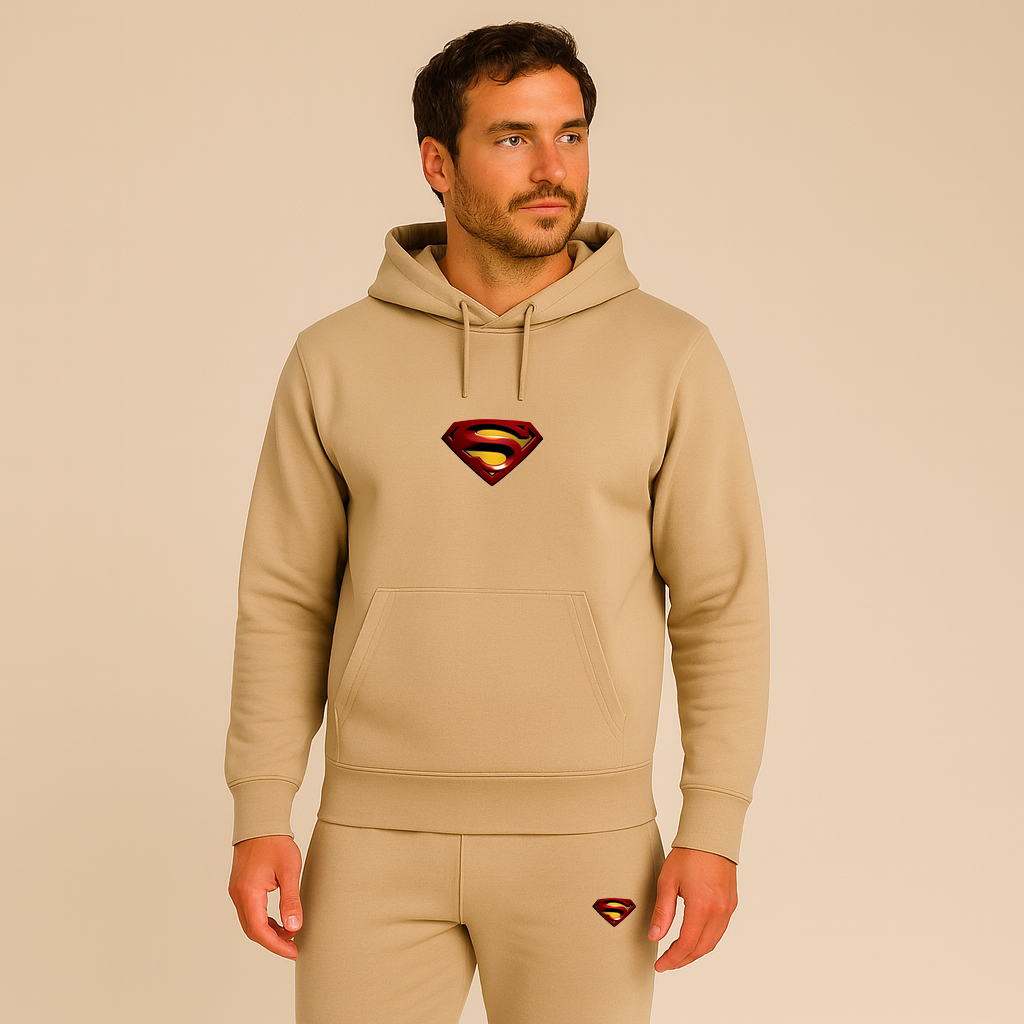 Men's Superman Superhero Hoodie Joggers Set