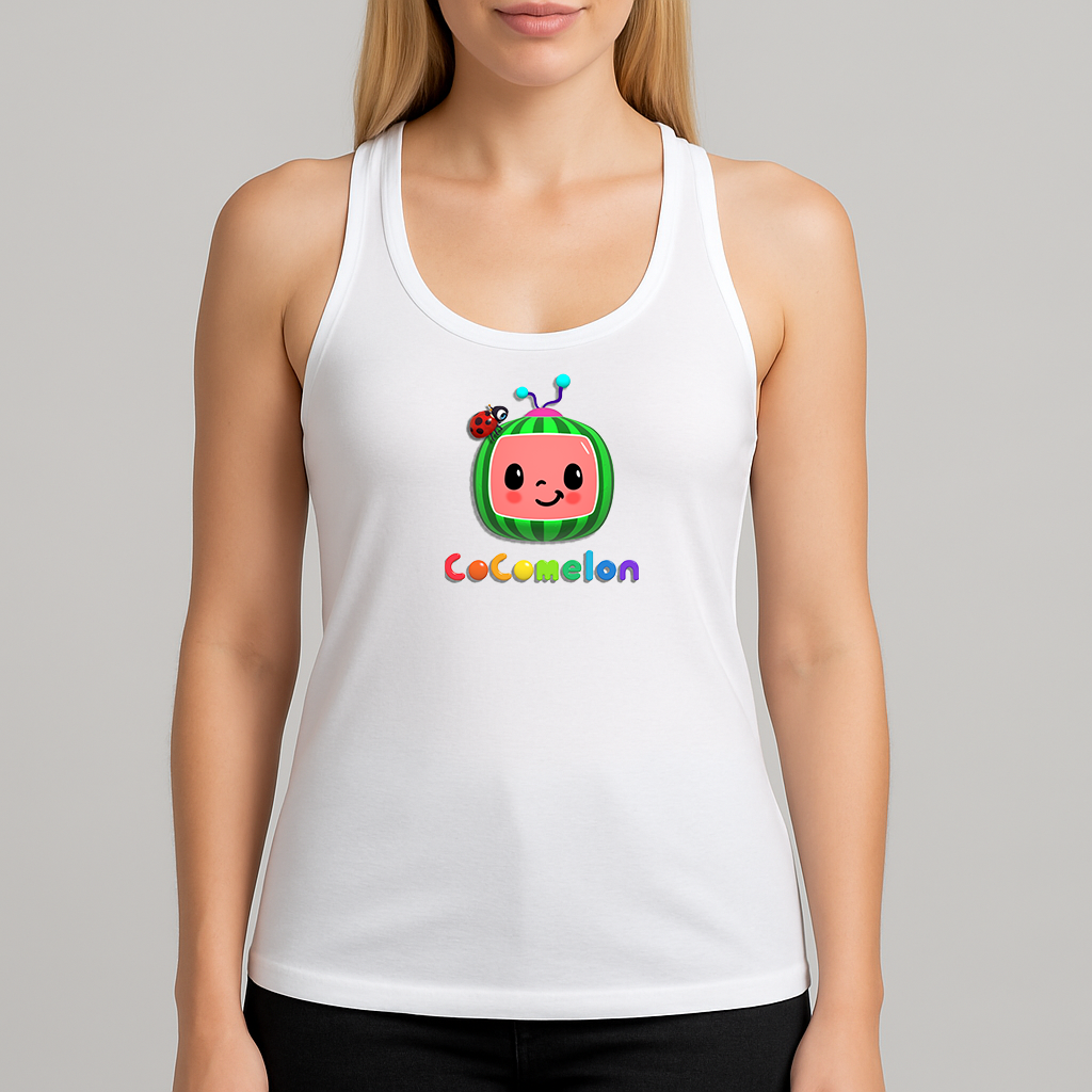 Women's Cocomelon Cartoon Racerback Tank Top