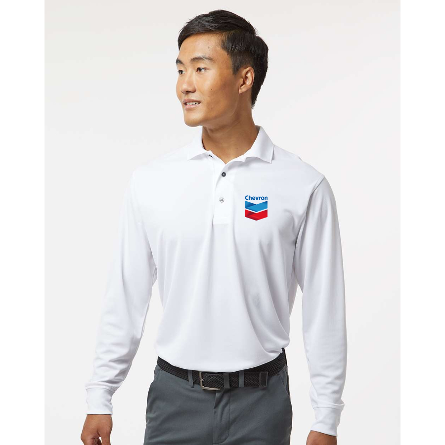Men's Chevron Gas Station- Paragon - Prescott Long Sleeve Polo - 110
