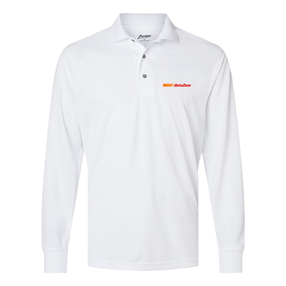 Men's AutoZone Logo Paragon Prescott Long Sleeve Polo