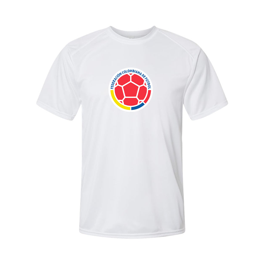 Youth Kids Colombia National Soccer Team Performance T-Shirt
