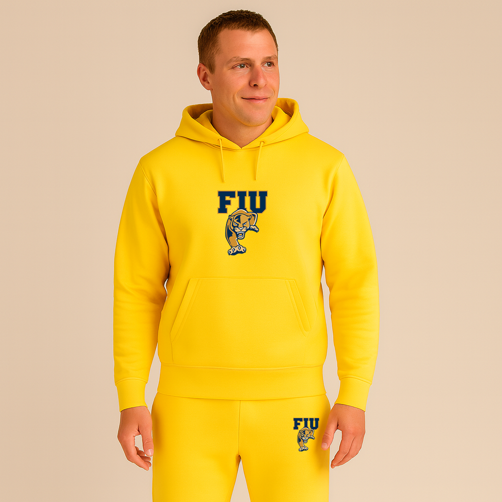 Men's FIU Panthers Logo Hoodie Joggers Set