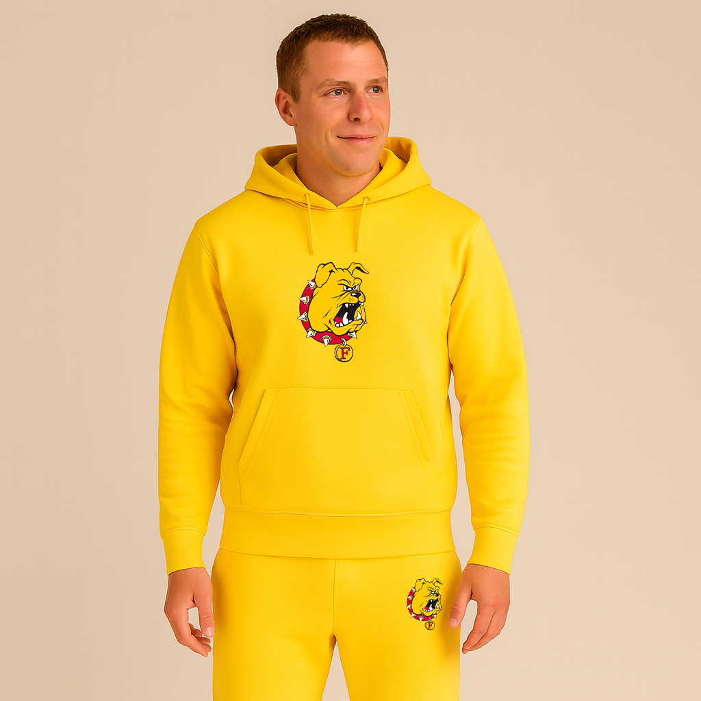 Men's Ferris State Bulldogs Logo Hoodie Joggers Set