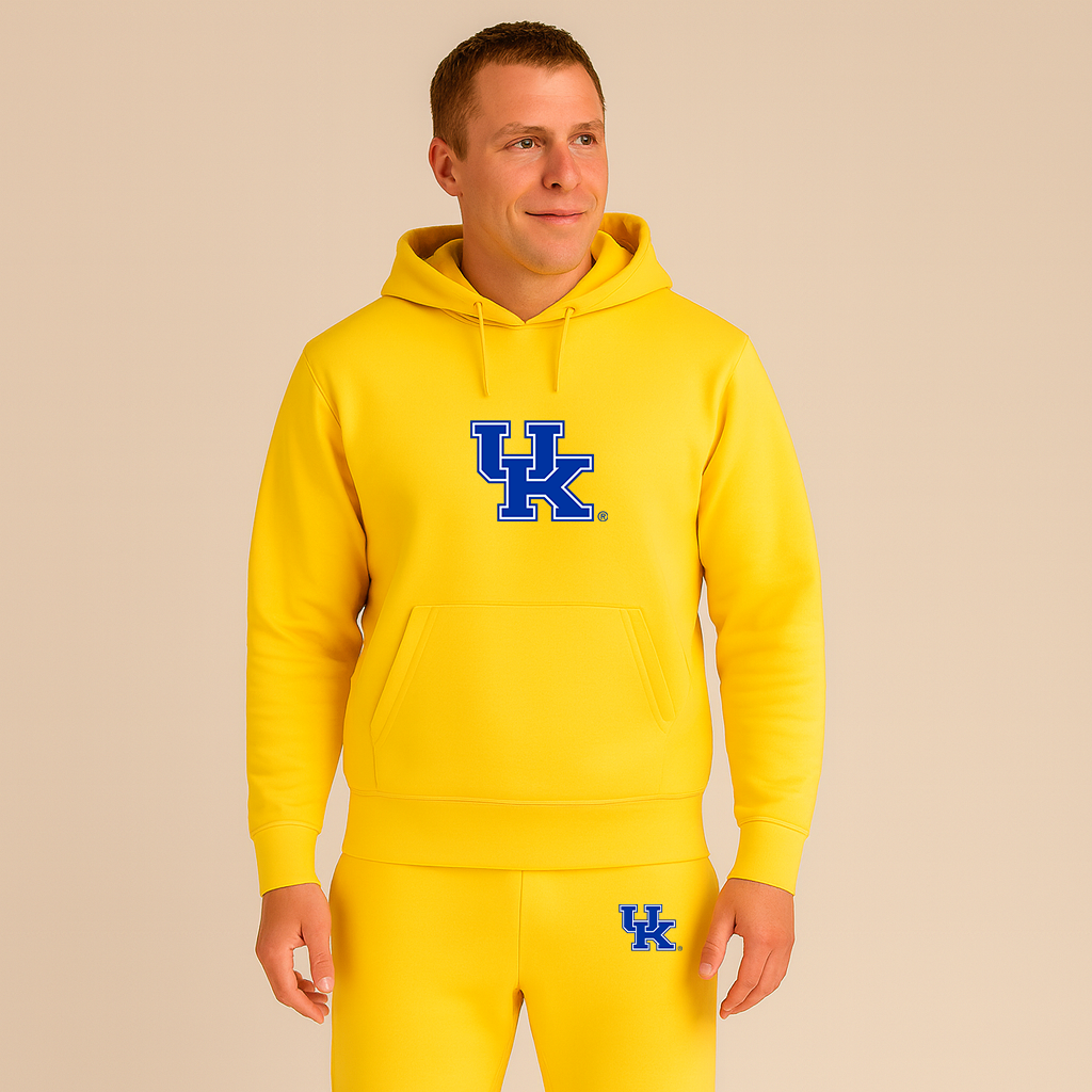 Men's Kentucky Wildcats Logo Hoodie Joggers Set