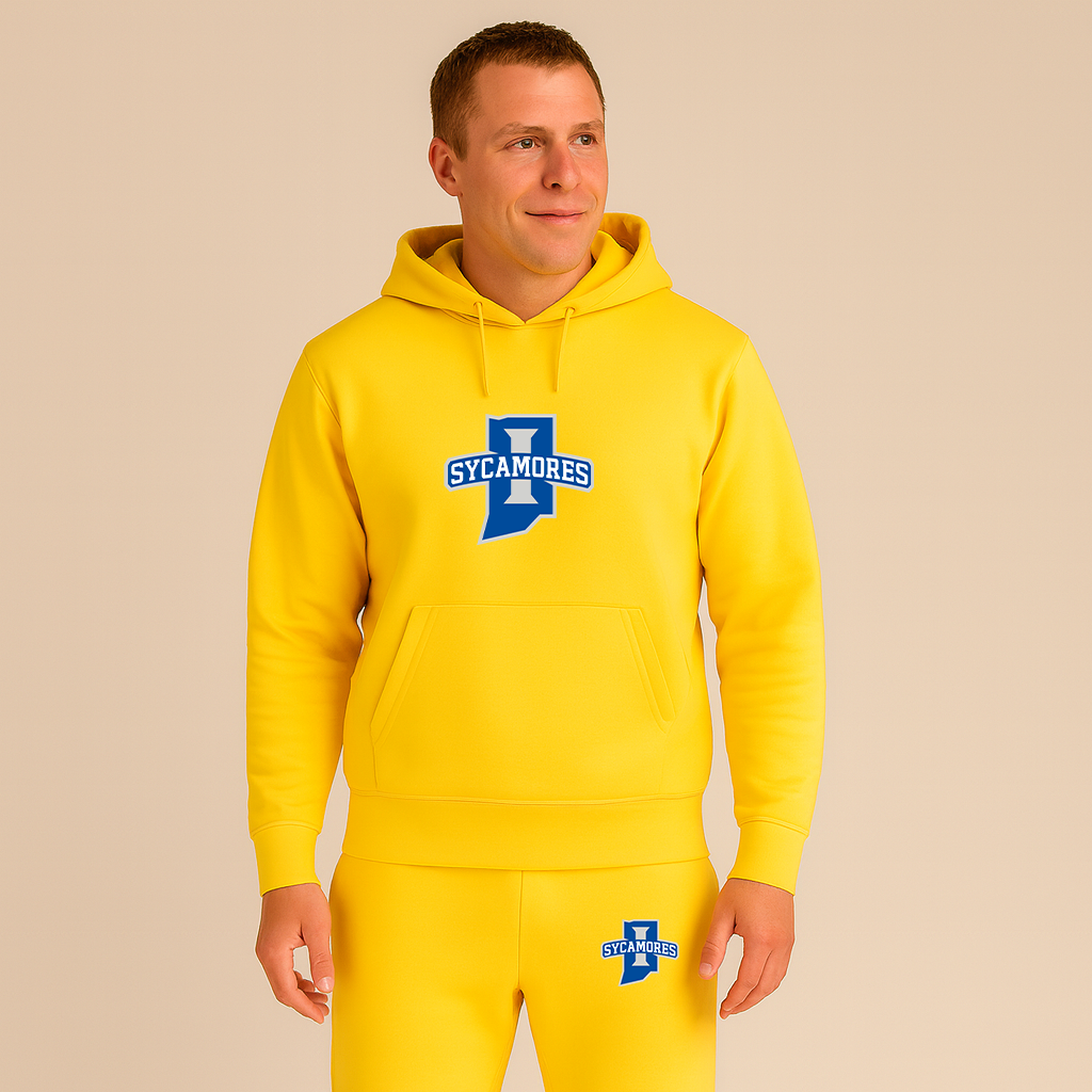 Men's Indiana State Sycamores Logo Hoodie Joggers Set